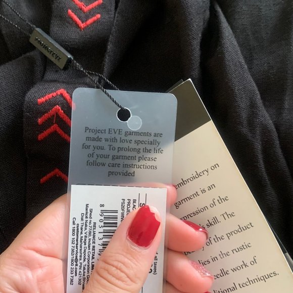 Black Strappy A-line Dress from India. BRAND NEW - Picture 8 of 8